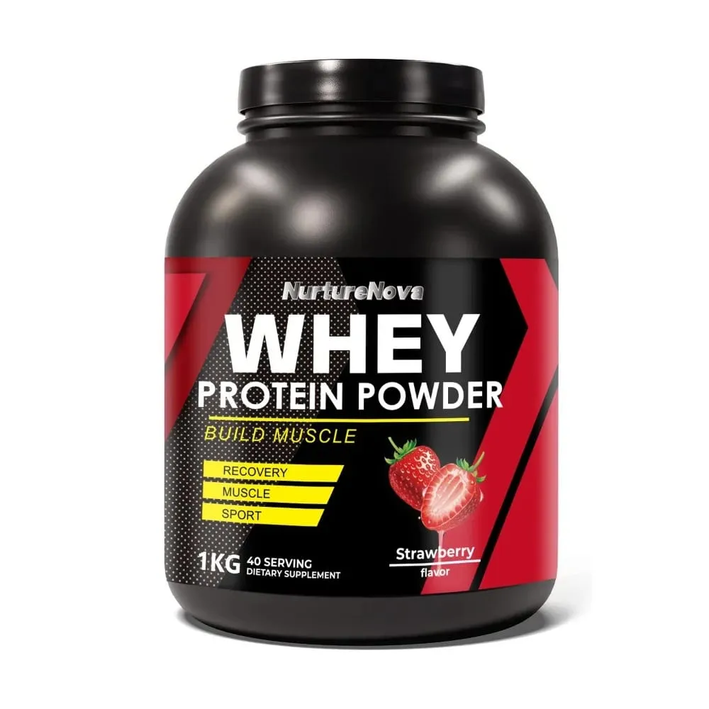NurtureNova Whey Protein Powder 40 adag fehérje ital keverék felnőtteknek Chocolate Matcha eper ízű napi táplálkozás — image 3