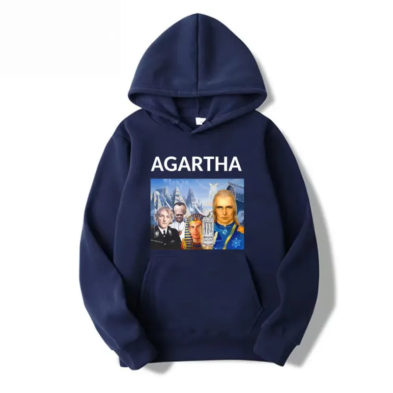 HollowEarth Agartha Meme Graphic Sweatshirt Men Women Hip Hop Vintage Style Hoodies Oversized Long Sleeve Comfort Loose Pullover — image 4
