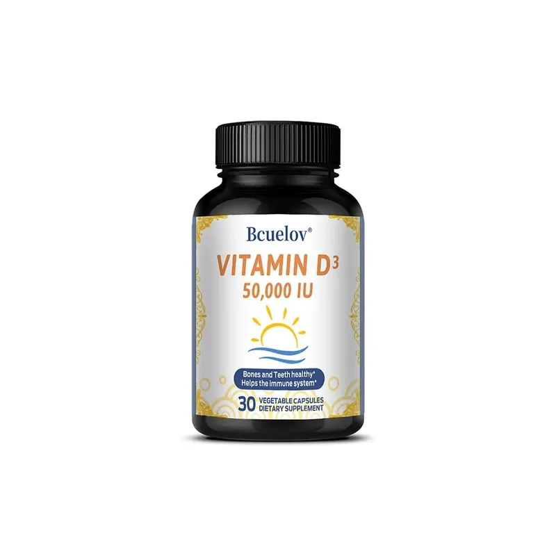 D3-vitamin 50000 NE - Csontok egészségének és immunrendszerének támogatása - GMO-mentes gluténmentes - D3-vitamin D-vitamin-kiegészítő férfiaknak és nőknek — image 8