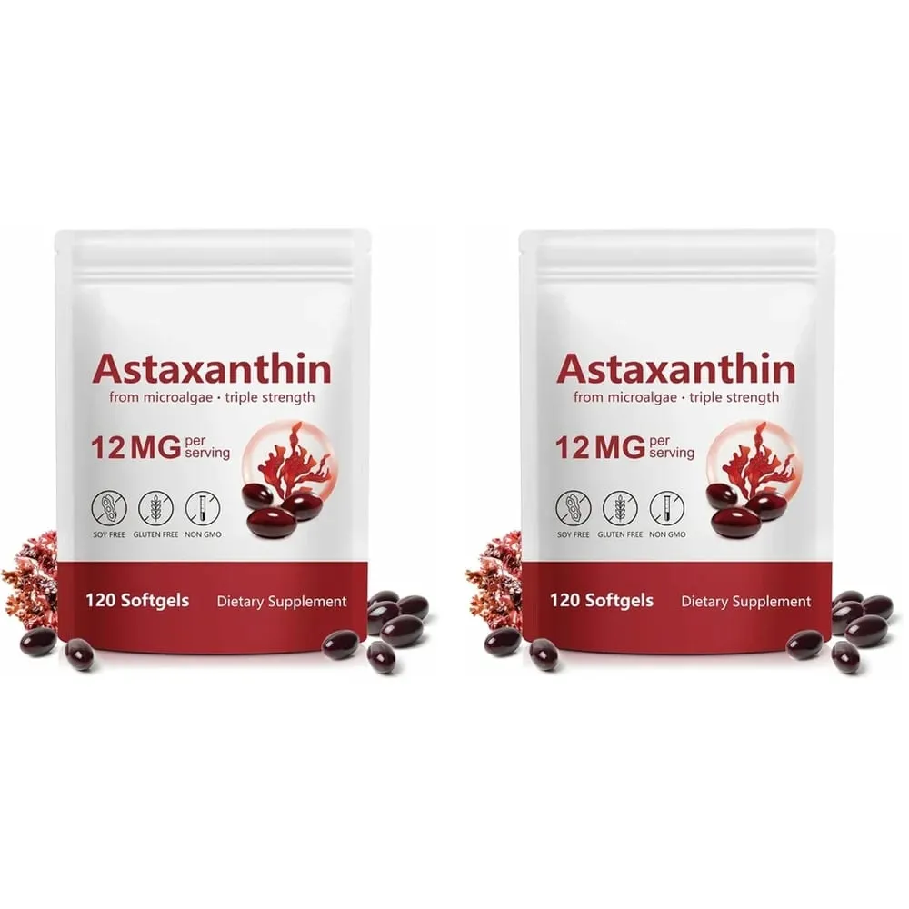 Astaxanthin 12mg Softgels Triple Strength Αντιοξειδωτική Υποστήριξη για Δέρμα Οφθαλμικές Αρθρώσεις & Ανοσοποιητική Υγεία – Προμήθεια 120 Count 4-Month — image 8