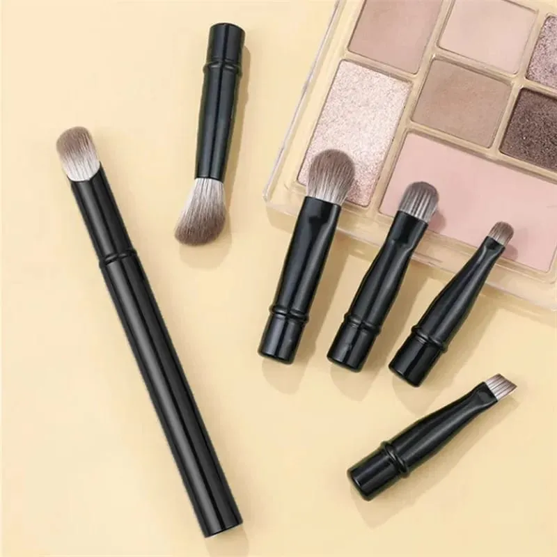 6 τμχ Mini Travel Brushes Makeup Set with Box Portable Cosmetic Powder Foundation Blush Blending Concealer Make Up Brushes — image 3