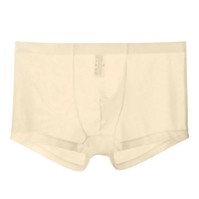 Genomskinliga boxershorts för män genomskinlig manliga kalsonger Sexiga Mesh Låg midja Is Silke Tunn Kylning Herr Trosor Herr Underkläder — image 9