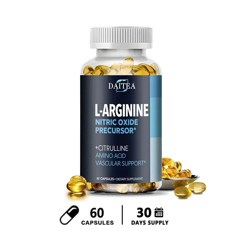 Daitea L-Arginine Supplement - For energy strength and endurance support during exercise | Muscle Mass Non-GMO — image 10
