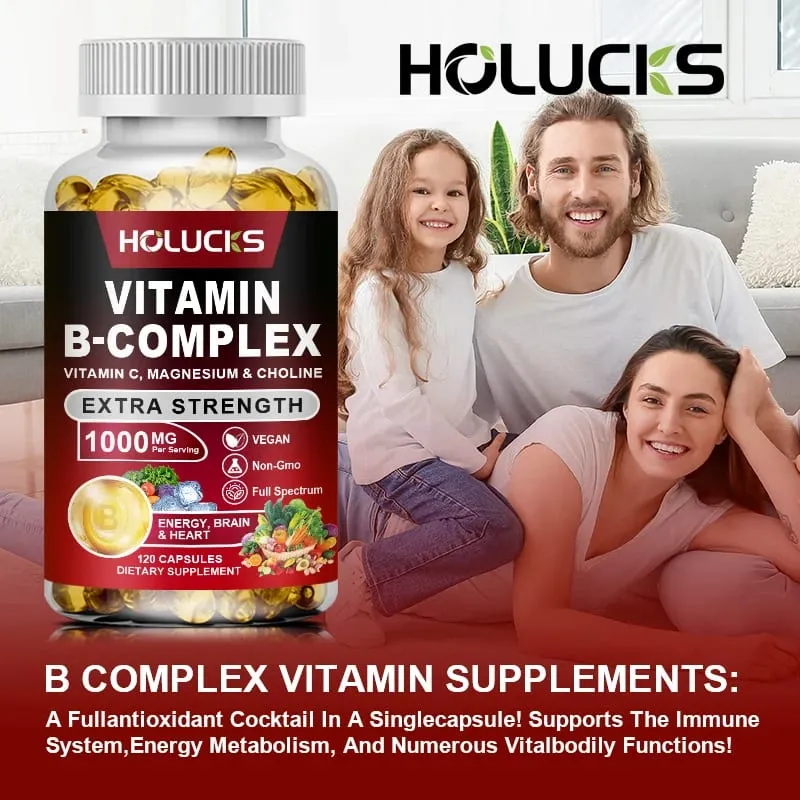 Yimiduk Premium Vitamin B Complex Capsules with Biotin & Folate Support Promotes Healthy Hair Skin & Hormone Balance Non-GMO — image 2