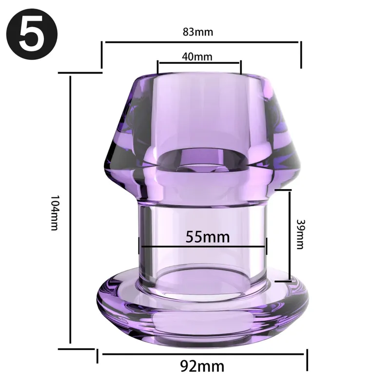 Hollow Vaginal Peephole Vaginal Peephole Anal Plug Vaginal Dilation Anal Dilation BDSM Enema Sex Toy Butt Plug for Men Women — image 18