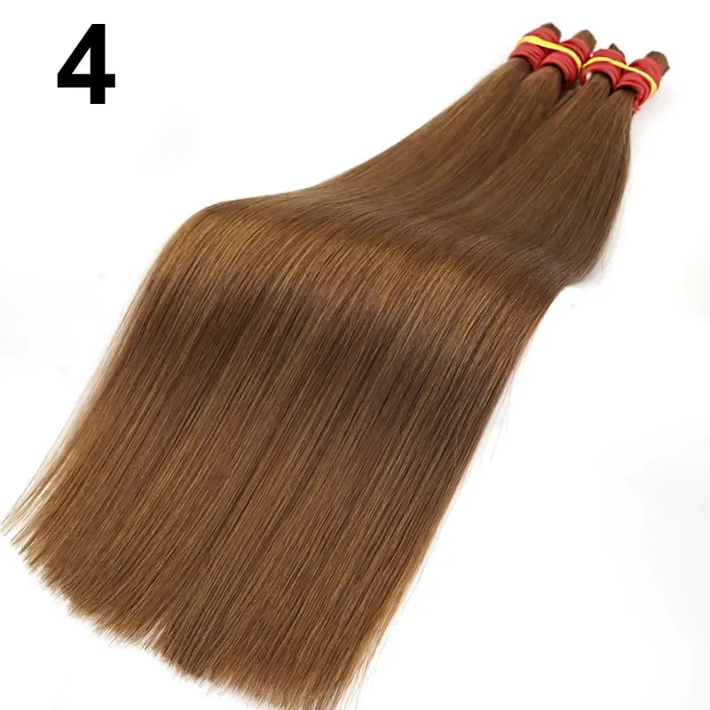 No Weft 100% Real Human Hair Extensions Remy Human Hair Bulk Μη επεξεργασμένα φυσικά μαύρα παρθένα ινδικά μαλλιά πλέξη για γυναίκες — image 13