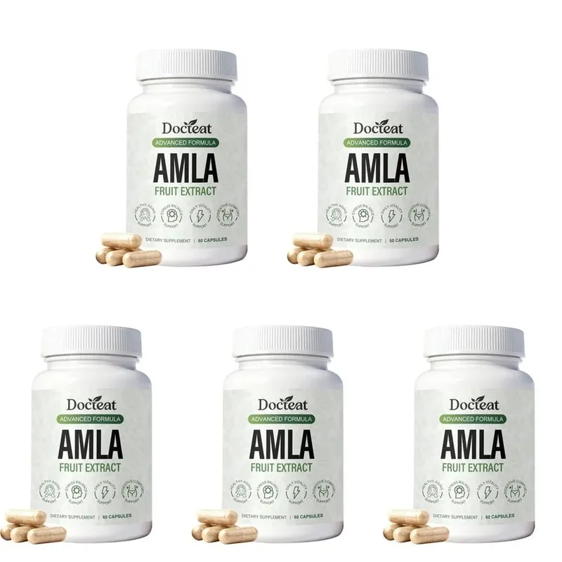 Docteat Amla gyümölcskivonat kapszula az immunrendszer támogatásáért és a bőr egészségéért C-vitamin B3-vitaminnal CoQ10 és PQQ 60 kapszula — image 11
