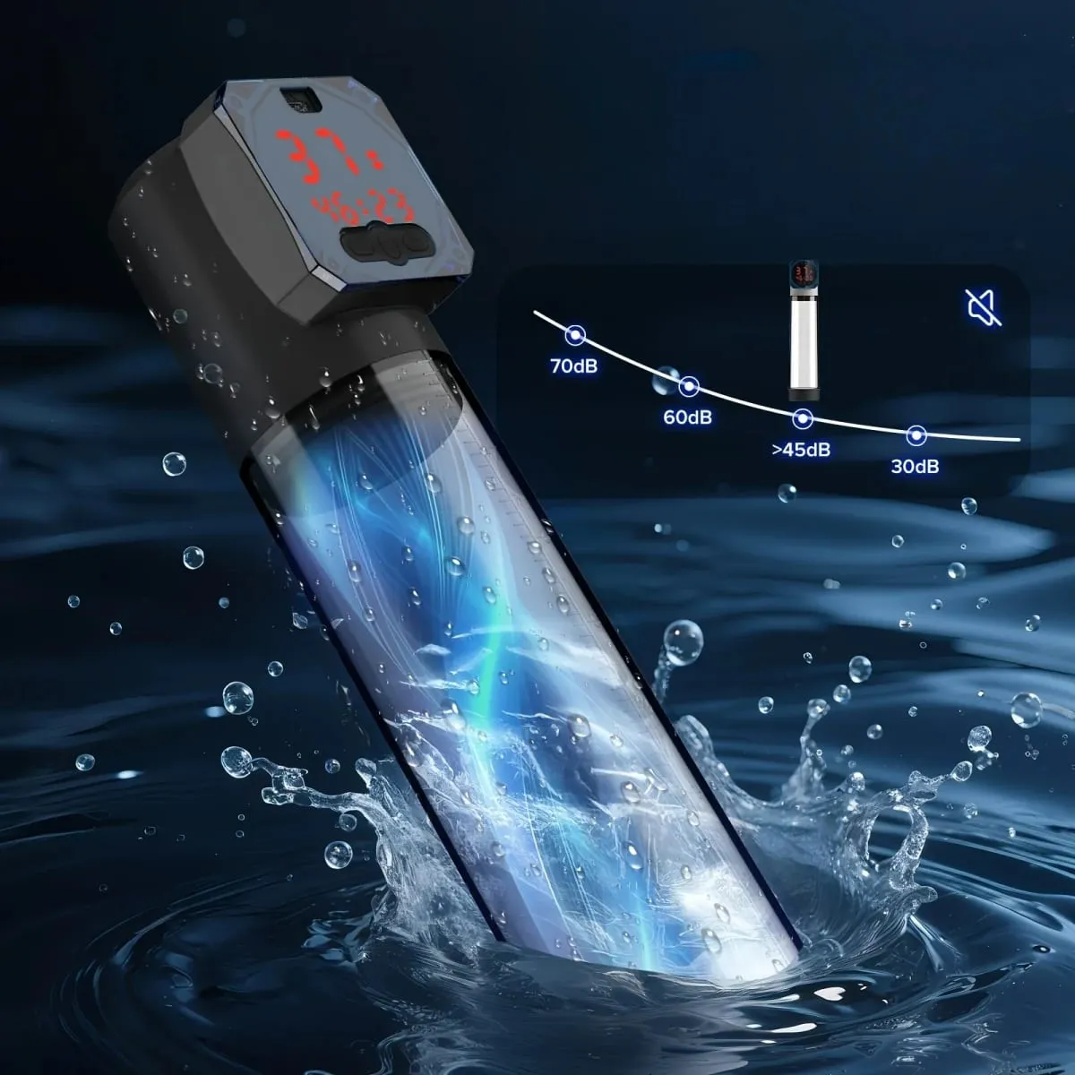 Elektromos férfi maszturbátorok péniszszivattyú vákuumszívó vibrátor 5 szívás 6 edzésmód vízálló digitális kijelző felnőtt szexjáték — image 5