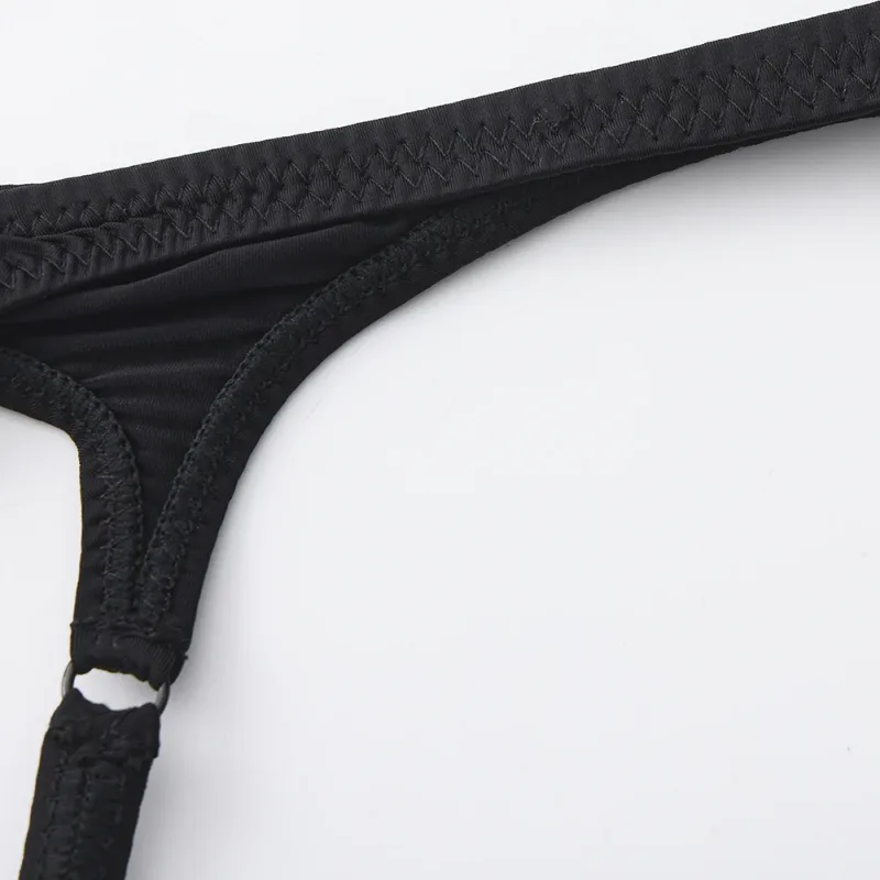 Sexy Men Underwear Thongs with Front Open Pouch Low Rise Fit High Elastic Stretch for Club Party 95%Polyester+5%Spandex — image 17