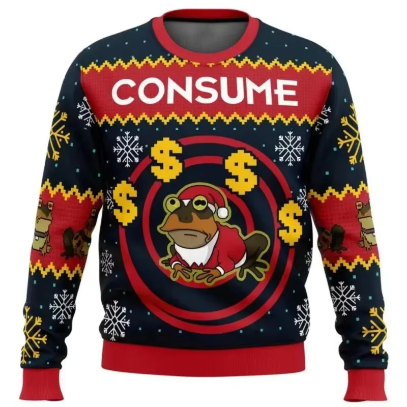 Novo 2026 feliz natal papai noel 3d impresso camisola de natal feriado feliz natal outono em torno do pescoço pullovers moletom — image 14
