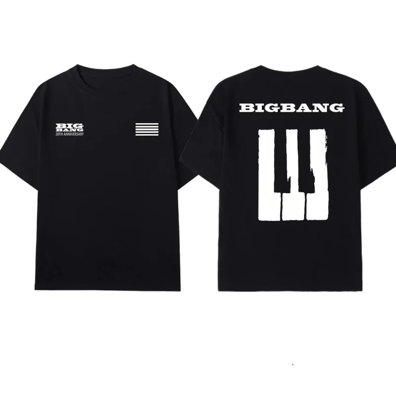 Bigbang 20th Anniversary Konser T-Shirt G-dragon Penggemar Lengan Pendek Uniseks Wanita Sejuk Penyerap Keringat T-shirt Pria Hoodies