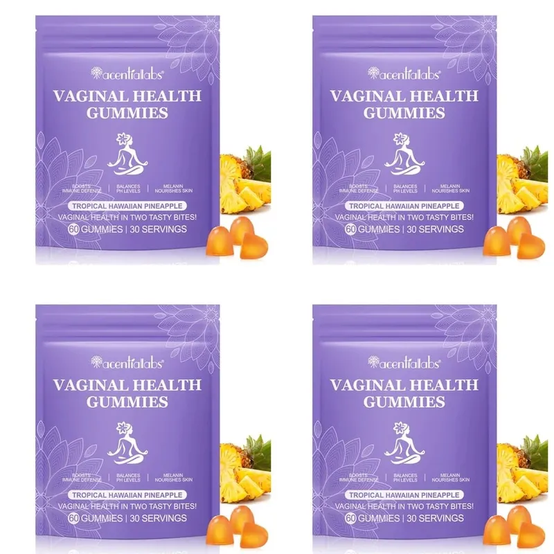 Acentiallabs Vaginal Health Gummies with Bacillus Coagulans and Vitamin C Supports Immune Defense and PH Balance 60 Gummies