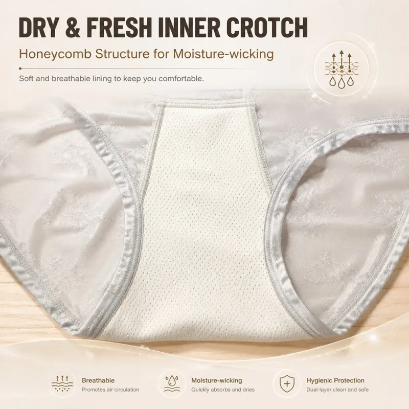 1/3PCS Sexy Perspective Men's Briefs Luxury Jacquard Smooth Ice Silk Mens Intimate Underwear Breathable 3D Mesh Pouch Lingerie — image 6