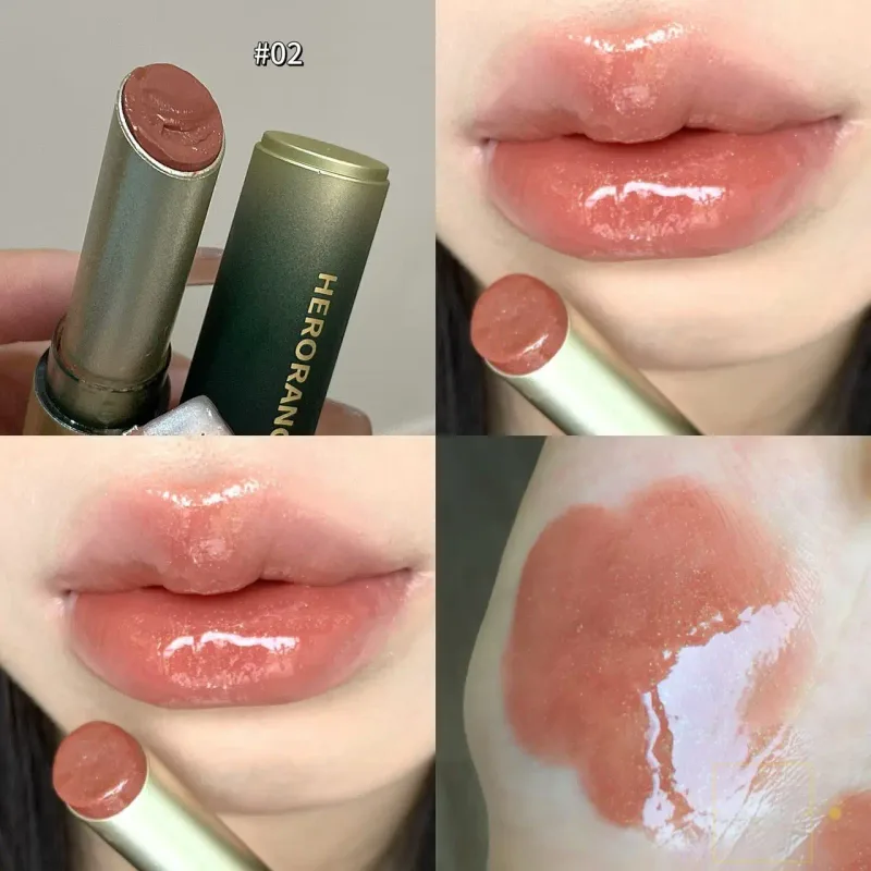 Herorange Mirror Lip Gloss 24ωρο αδιάβροχο κραγιόν μακράς διαρκείας Χωρίς μεταφορά χωρίς ξεθώριασμα Ματ & γυαλιστερό μακιγιάζ χειλιών γυναικείο
