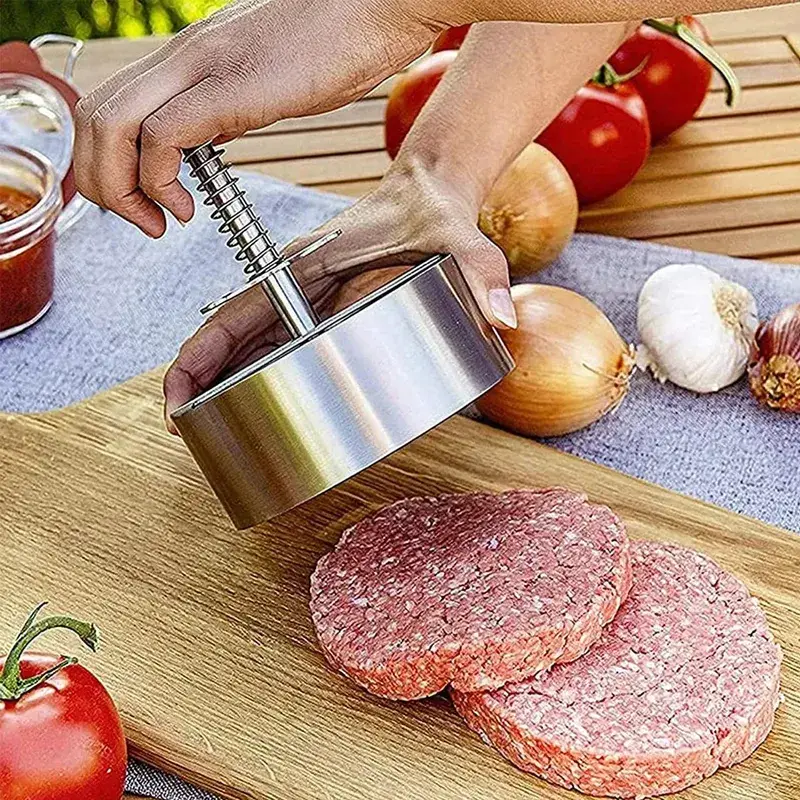 Πρέσα χάμπουργκερ 2025 Hamburger Patty Maker 304 Αντικολλητική Πρέσα Burger από ανοξείδωτο ατσάλι για την παρασκευή μπρελόκ και λεπτά μπιφτέκια — image 3