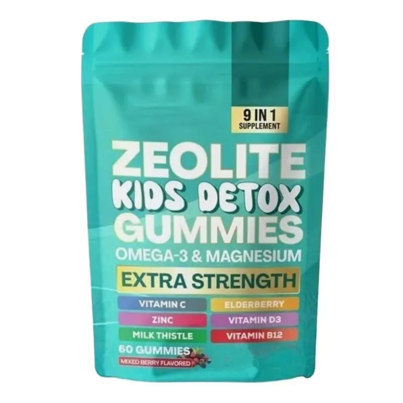 Zeolite Gummies 60 Count Contain Multivitamin Omega-3 Magnesium and Elderberry Support Detoxification & Immune System Health