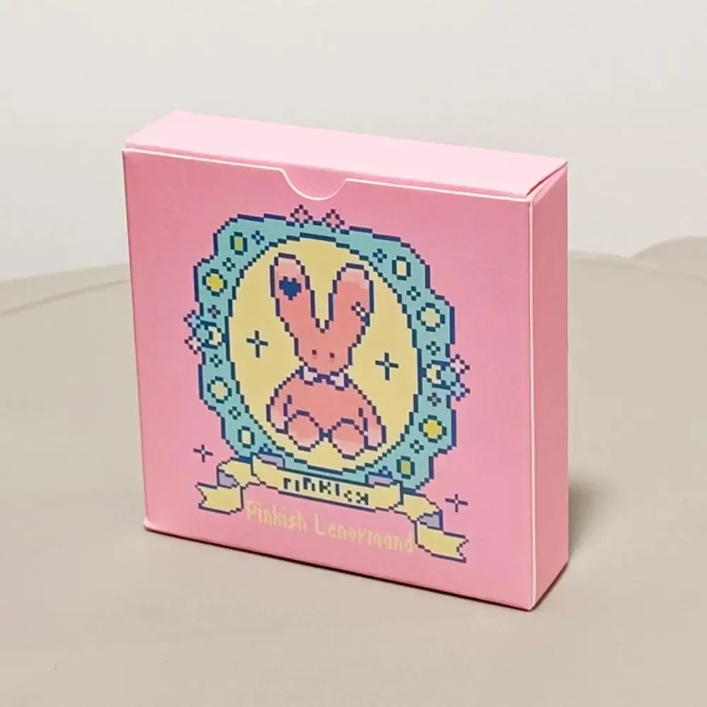 Kawaii Pixel Art Pinkish Lenormand Deck - 42 aranyos Rabbit Oracle kártya, 7x7 cm, Divination Square Mini Deck dombornyomott kartonhoz — image 2