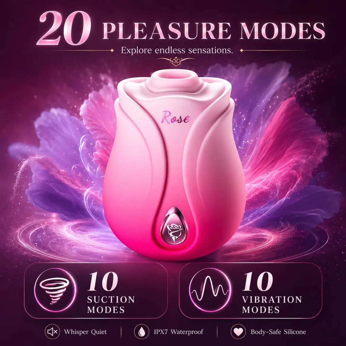 Rose-Sucking Vibrator for Women Clitoris Stimulator G Spot Thrusting Vibrating Female Masturbator Nipple Massage Adult Sex Toy — image 2