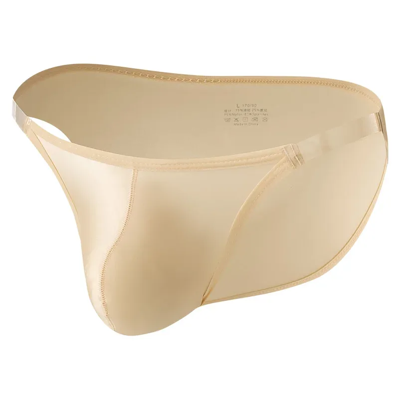 Men's Silky Ice Silk Briefs Smooth Low Rise Stretch 3D Pouch Support Breathable Daily Underwear — image 12