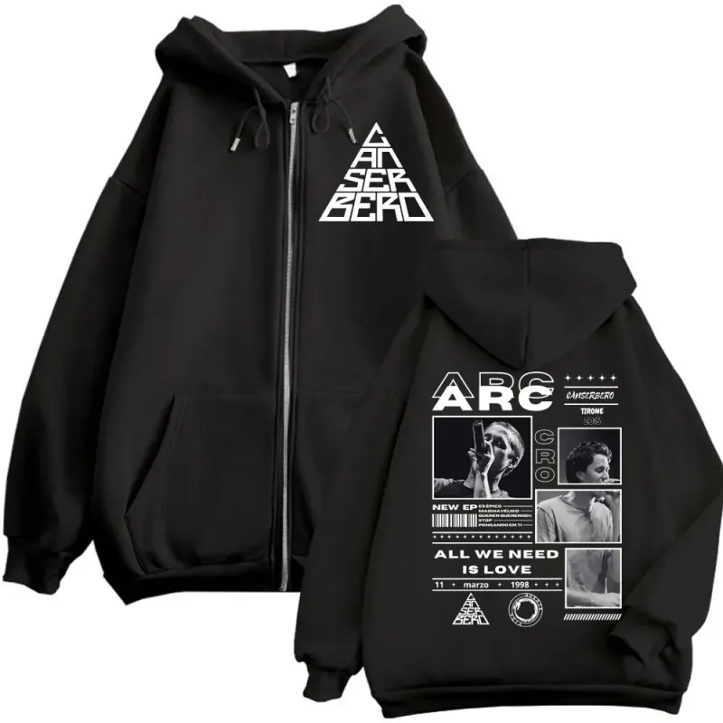 Canserbero All We Need is Love Muerte Vida Merch Zipper Hoodie Men's Fashion Hip Hop Zip Up Sweatshirts Casual Fleece Pullovers — image 9