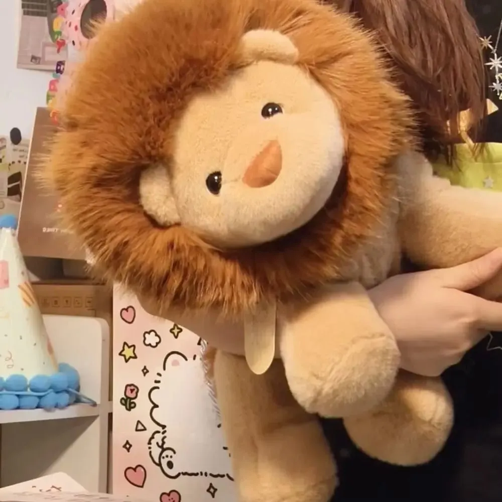 Creative Gift Soft Lion Stuffed Animal Plush Pillow Emotional Support Cute Plush Toy 15.8inch Stuffed Toys