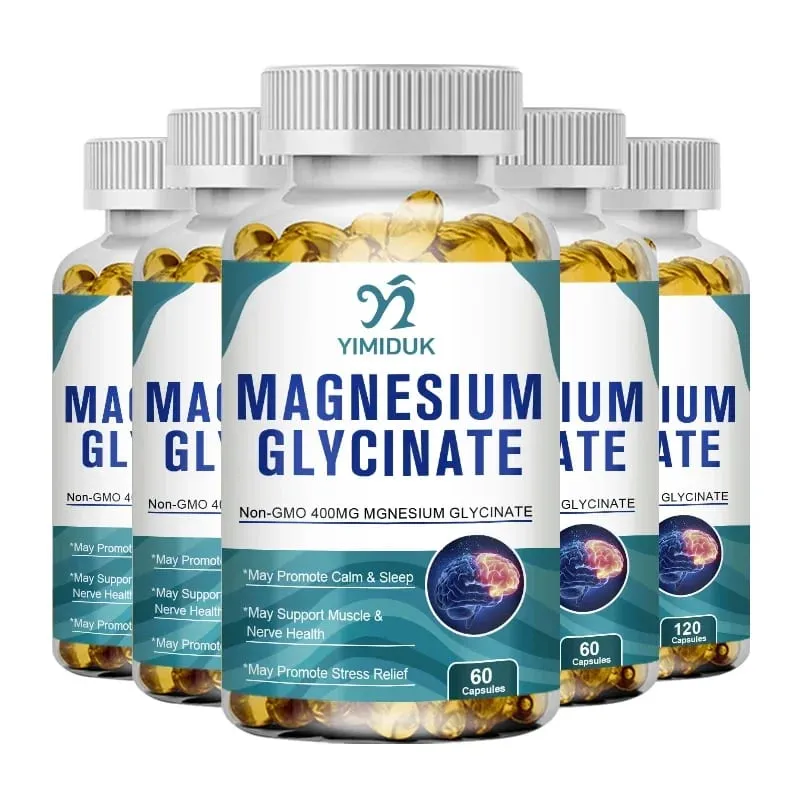 Yimiduk tiszta magnézium-glicinát B6-vitamin-kiegészítő a fáradtsági görcsök leküzdésére és a szív egészségére, csökkenti a szorongást Vegán — image 9