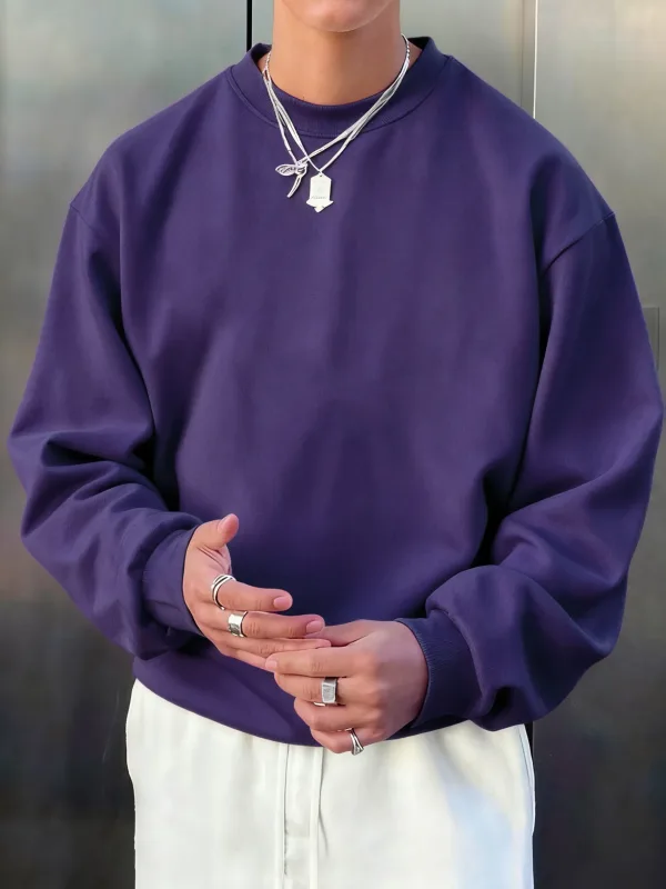 Masculino velo outono topo rua all-match pullovers confortável básico sweatshirts esporte casual roupas esportivas diárias roupas macias — image 15
