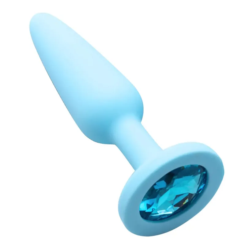 Silicone Anal Plug for Woman 3 Sizes Butt Plug Crystal Base Sex Toys Anal Toys Sex Stopper Adult Toys Anal Trainer for Couples