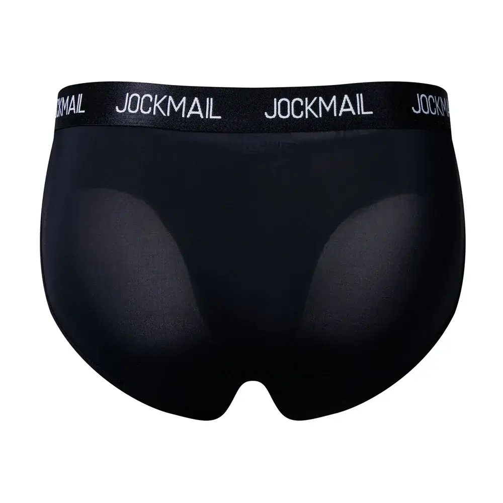 Jockmail Mens Underwear Low Waist Sexy Letter Sports Breathable Summer Ice Silk Briefs Malaking Bag Nylon Solid na Kulay na Panti ng Lalaki — image 31