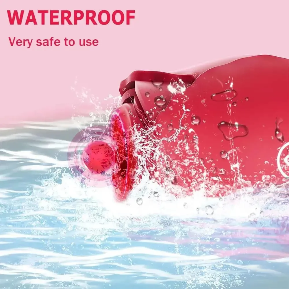 Rose Shape Szívó Vibrátor Klitorisz stimulátor Vákuumos mellbimbó szájmasszírozó női G pont hüvely felnőtt szexjátékok nőknek — image 3