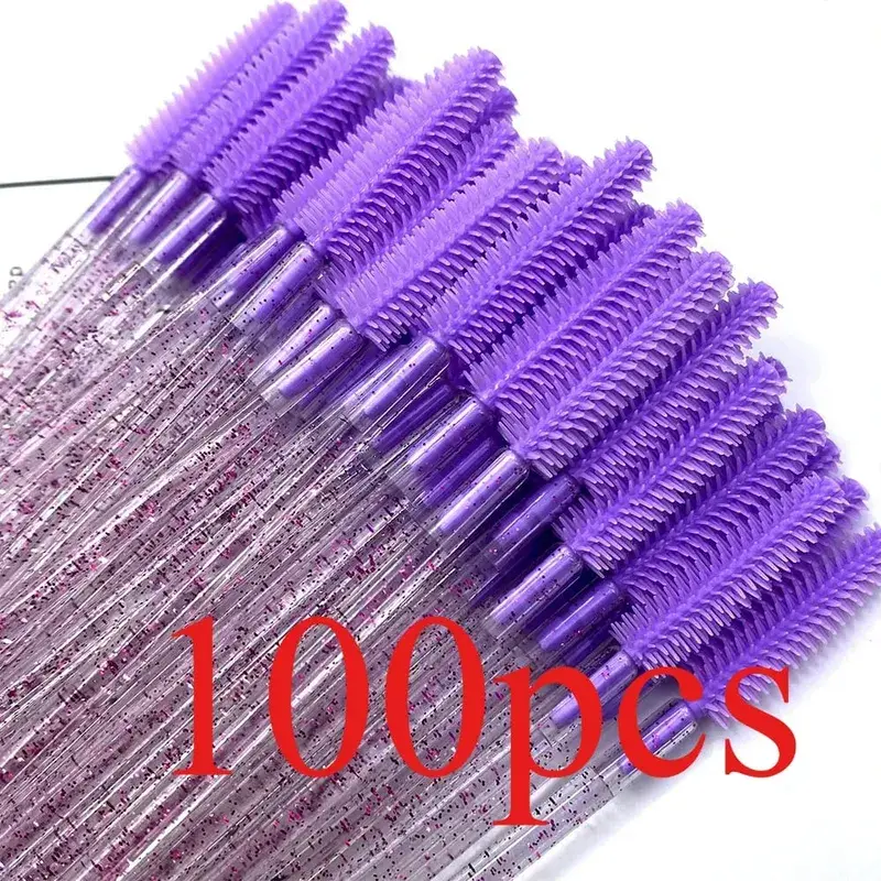Baguettes de Mascara en cristal de Silicone jetables, brosses à cils en diamant, peigne, brosse de maquillage de beauté, outils pour femmes, 50/100 pièces — image 11