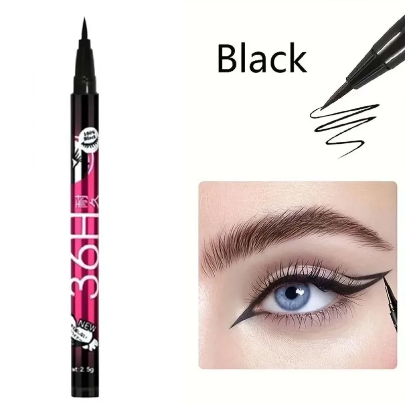 1/3/5 τεμ. Smooth Black Liquid Eyeliner Pen Ultra-fine Pen Tip 36H Eye Liner Pencil Αδιάβροχο μακιγιάζ για αρχάριους — image 8
