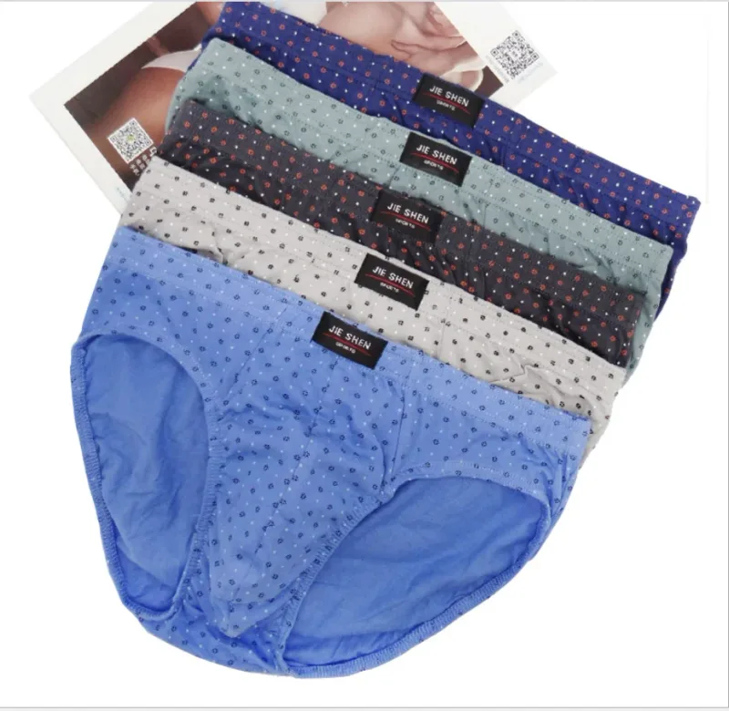 100% Cotton Brief Panlalaking Kumportableng Panloob na Panloob ng Lalaki L/XL/2XL/3XL/4XL5pcs/Set Libreng Drop Shipping — image 13