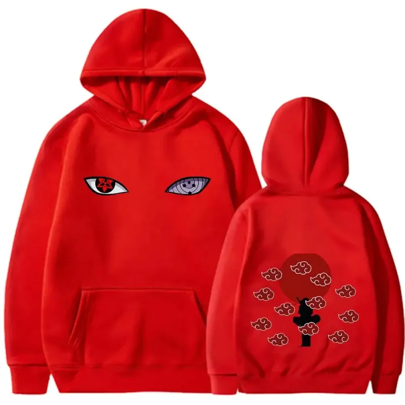Naruto Itachi Hoodie Akatsuki Crow Anime Print Street Styles Unisex Men Women Oversized Casual Sweatshirts Long Sleeve — image 15