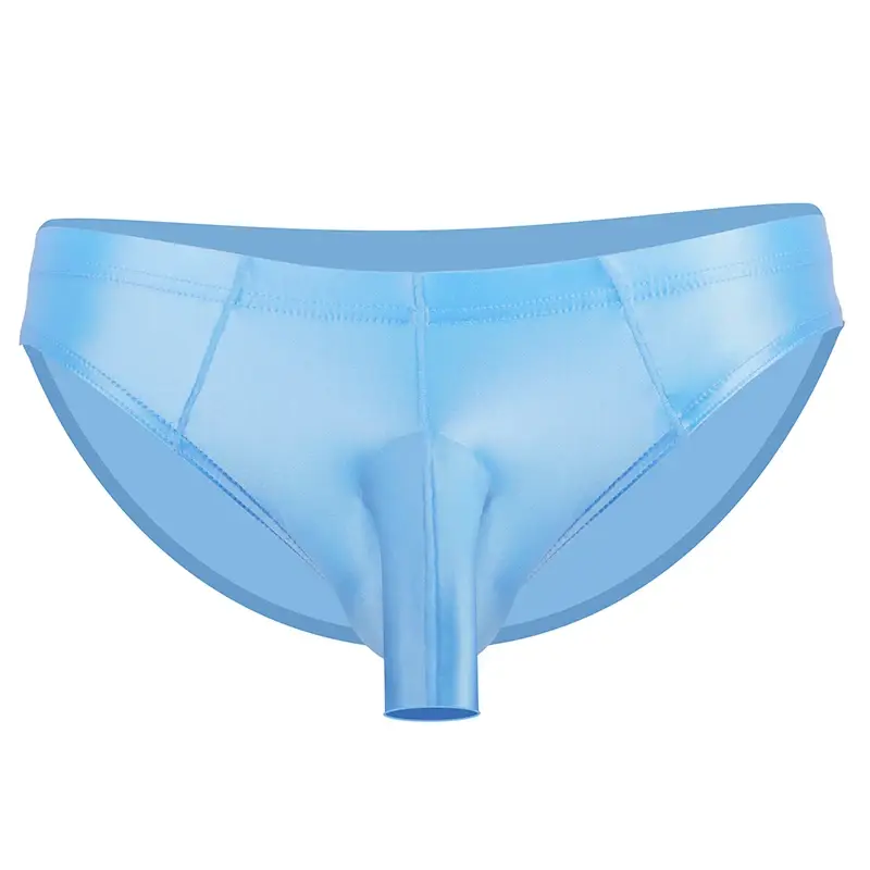 High Elastic Bikini Briefs gay Men's glossy underwear open Pouch Panties Men Smooth gay underwear — image 1