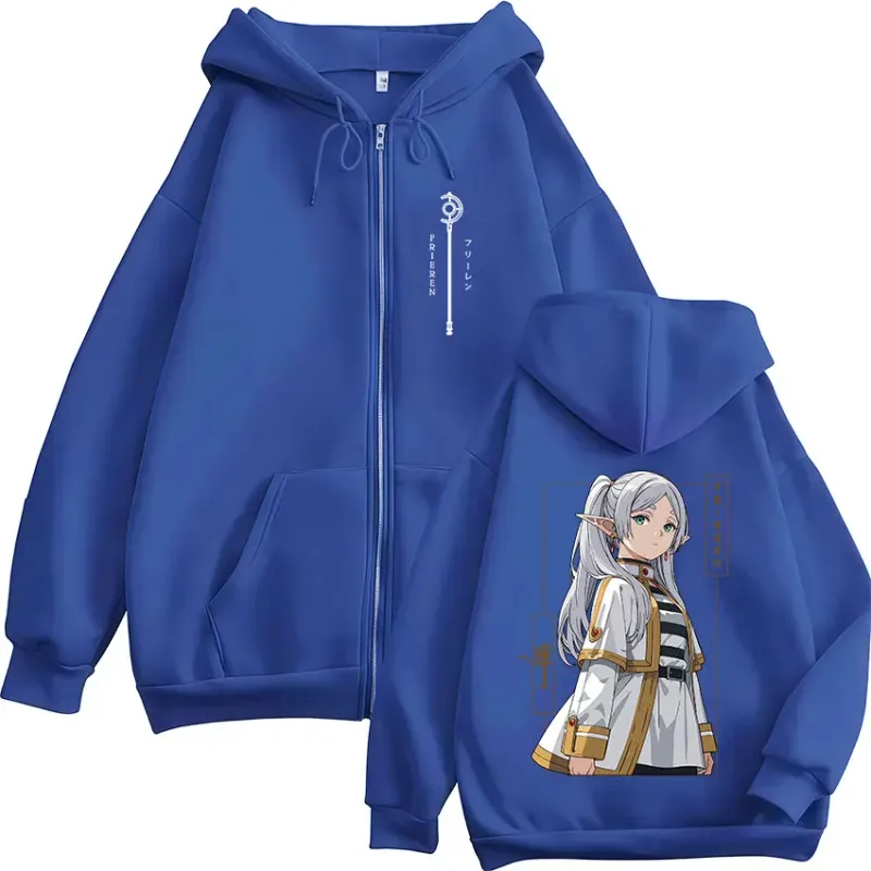 Anime Frieren: Beyond Journey's End Zipper Hoodies Men Women Clothing Fashion Harajuku Zip Up Hooded Sweatshirts Jackets Coats — image 6