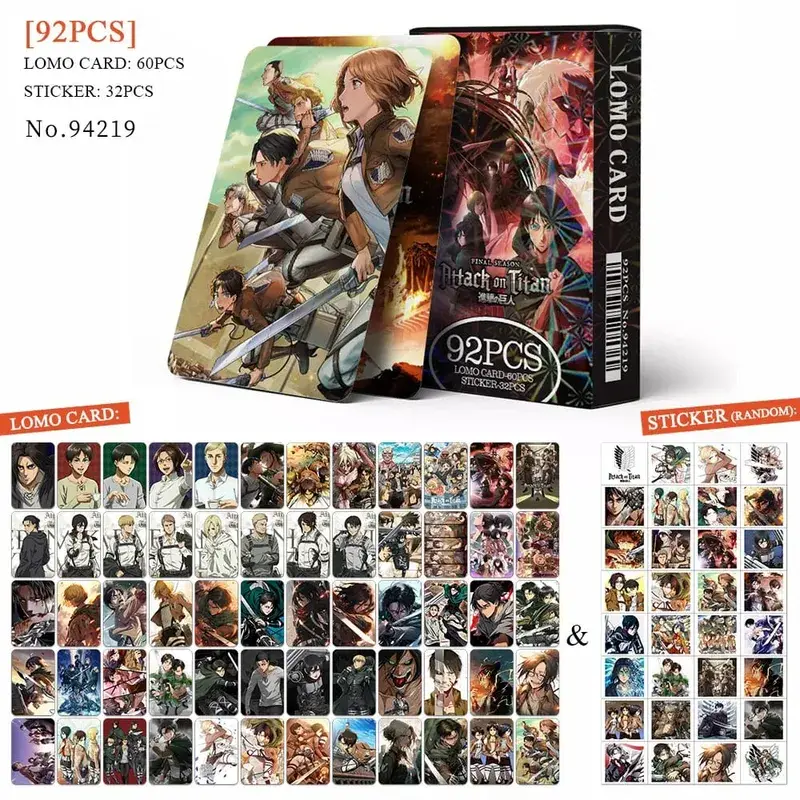 Anime Attack on Titan Κάρτα Lomo Καρτ ποστάλ Toy Haikyuu Apothecary Diaries Κάρτες συλλογής Star Rail Honkai με αυτοκόλλητα Δώρο — image 23