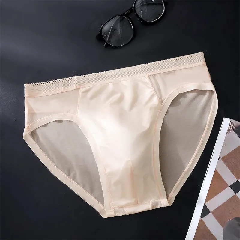 New adults 18 plus micro calzones hombres Ice silk mesh men's underwear 3D space sexy lingeries for man lace calzoncillos hombre — image 11