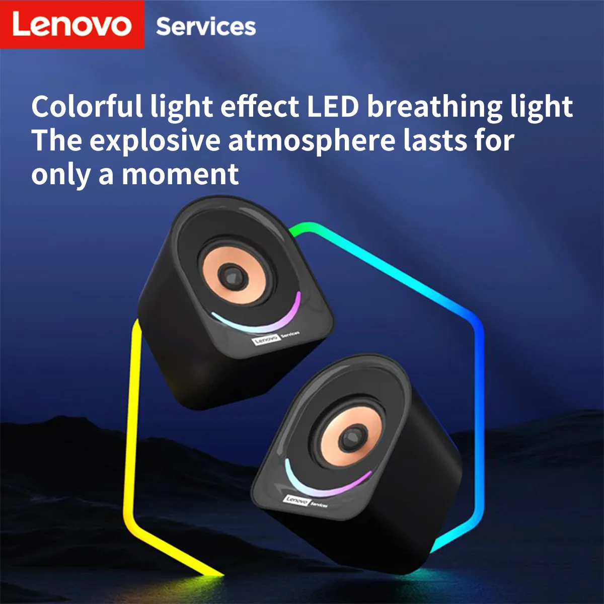 Lenovo Desktop Speakers Portable Small Speakers Computer Speakers Desktop Laptop Home Wired Mini Speakers Small Desktop Multimedia Laptop Speakers