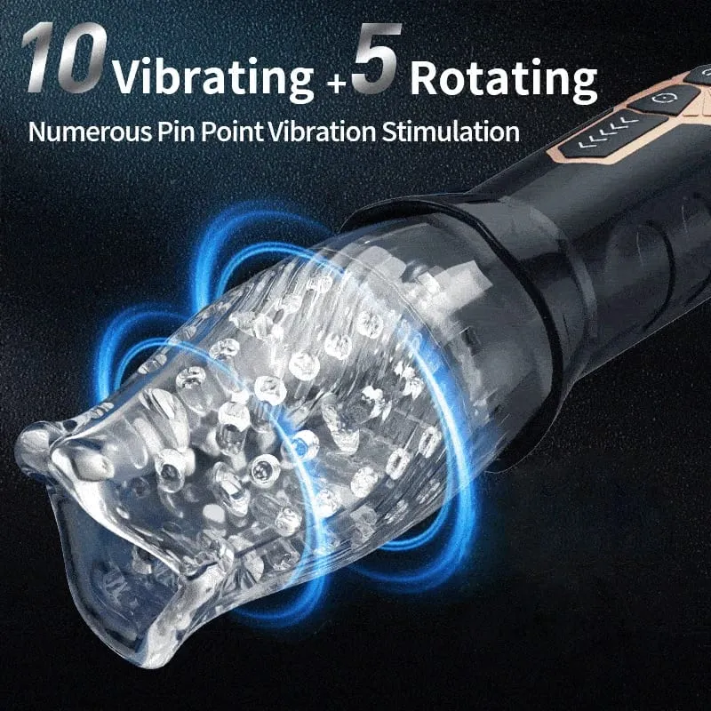 5 forgási sebességgel és 10 üzemmóddal férfi szopás maszturbátor 3D szeméremajkak pénisz masszírozó pénisz makk edző maszturbátor férfi játékok — image 2