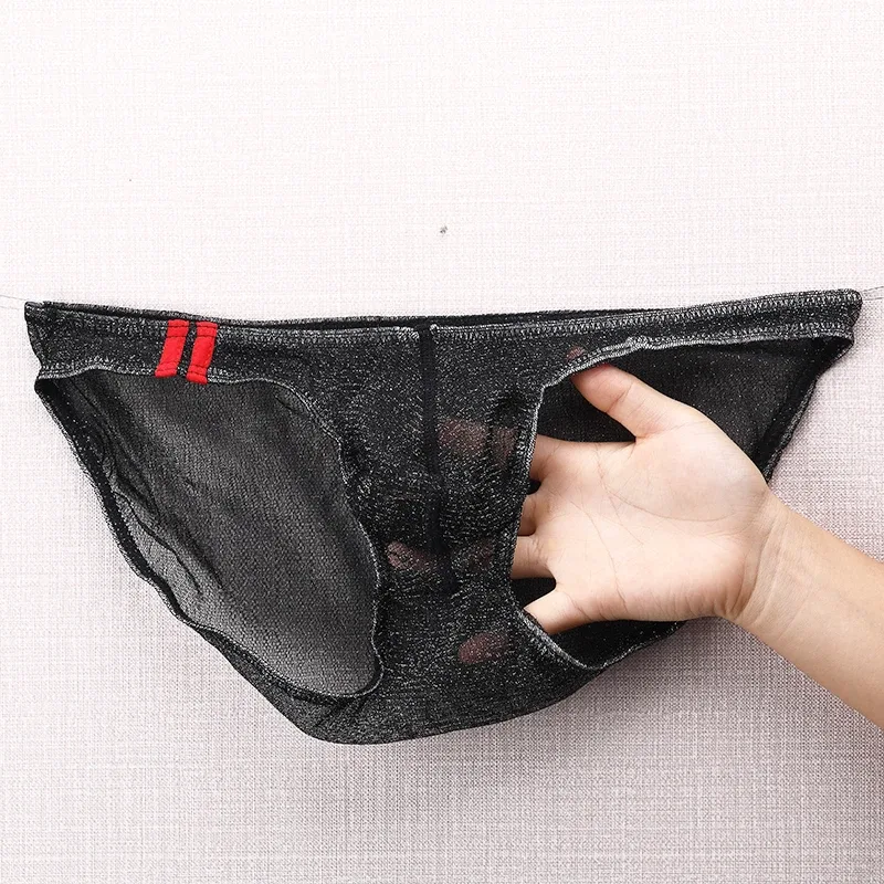 Men's Underwear Briefs Ultra Thin Low Rise Mesh Breathable Panties — image 7