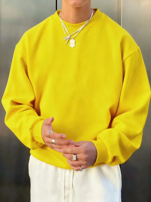 Masculino velo outono topo rua all-match pullovers confortável básico sweatshirts esporte casual roupas esportivas diárias roupas macias — image 5