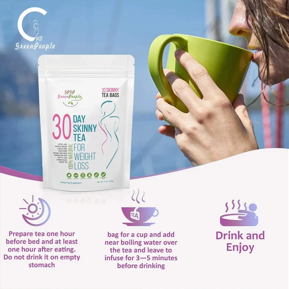 Συμπλήρωμα αδυνατίσματος Φυσικό 40 Days Herbal Detox Skinny χωρίς καφεΐνη Βιταμίνες και συμπληρώματα υγιεινής διατροφής χωρίς ΓΤΟ — image 6