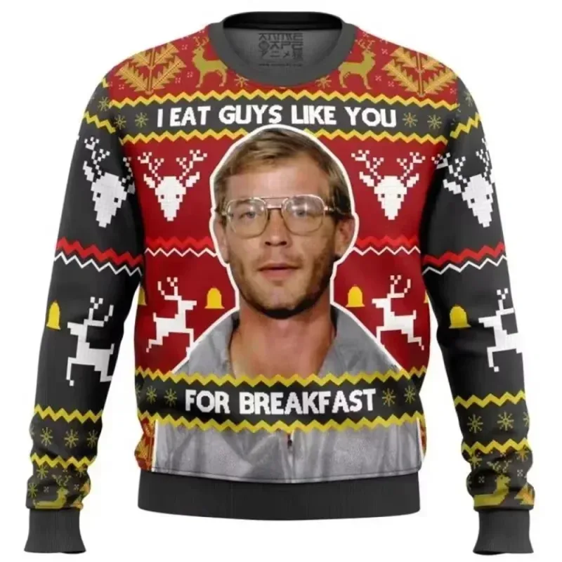 Pull de noël pour hommes et femmes, seul à la maison, moche, col rond, manches longues, vêtements de noël, imprimé drôle en 3D, offre spéciale — image 4