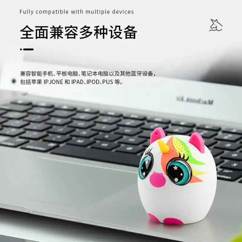 Unicorn hordozható Bluetooth hangszórók kihangosító hívások kis hangszórók erős basszus vezeték nélküli Bluetooth sztereó telefon hangszóró közönség — image 6