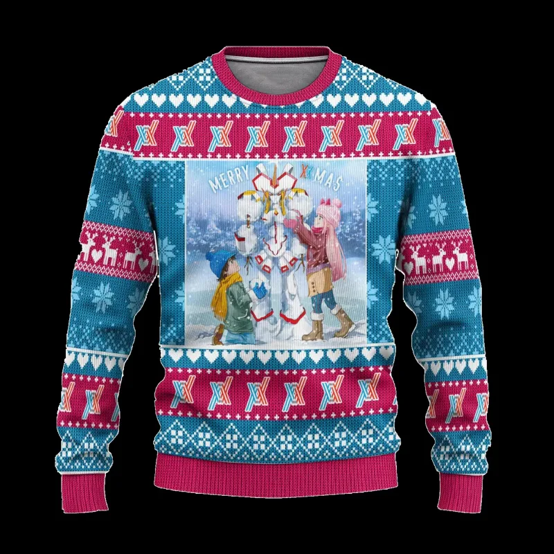 Anime One Piece Luffy Christmas Ugly Sweater 3D Sweatshirt Toppar Höst Vinter Cosplay Santa Claus Pullover Tröjor Present — image 12