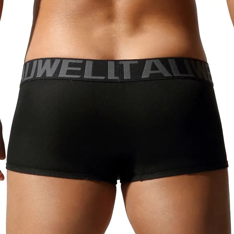 Roupa íntima masculina, shorts boxer de alta qualidade, cor sólida, alta elasticidade, ajuste fino, respirável — image 20
