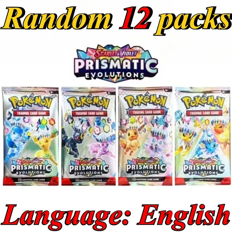 10 πακέτα καρτών Pokémon Bright Stars 151 Prismatic Evolutions PALDEAN FATES English Reinforcement Battle Δώρο κάρτα συναλλαγής — image 7