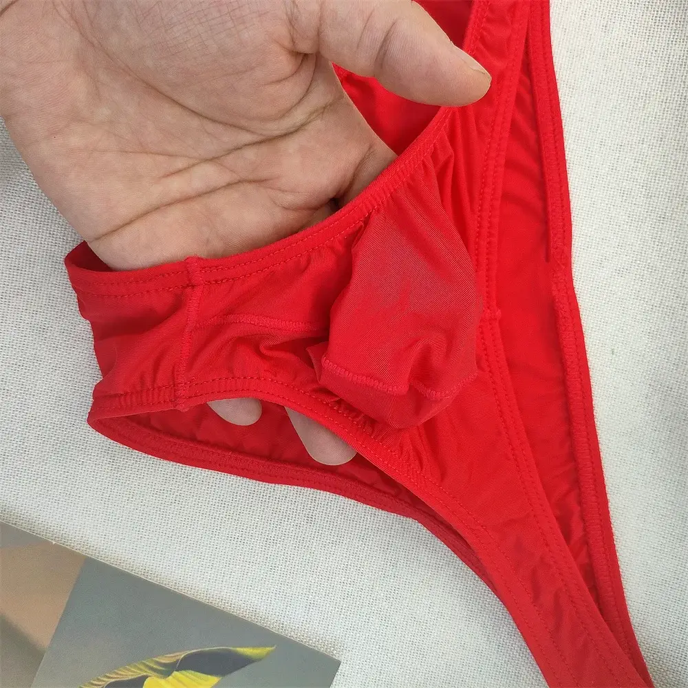 Herr Ultralåg midja Bugle Pouch Bikinitrosor Sexiga tighta Transparenta underkläder Man Is Silk Ultratunna kalsonger Plus Size — image 12