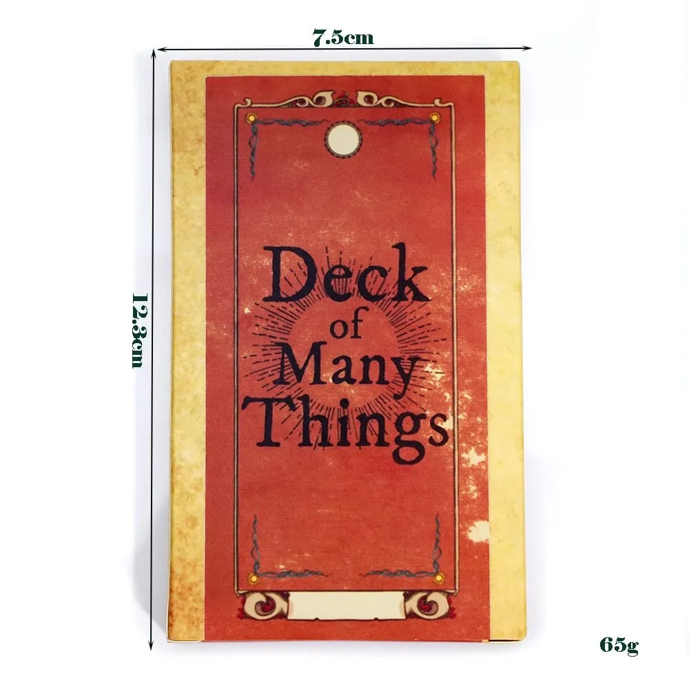 Deck of Many Things Στυλ Vellum 12X7cm Μέγεθος Εμπνευσμένο Περιπέτειες Fantasy Roleplay Επιτραπέζιο RPG αξεσουάρ με εικονογραφημένη κάρτα — image 6